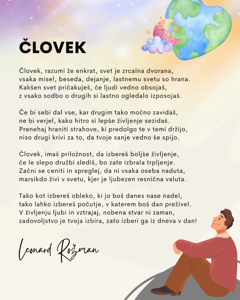 Leonard Rožman - Človek